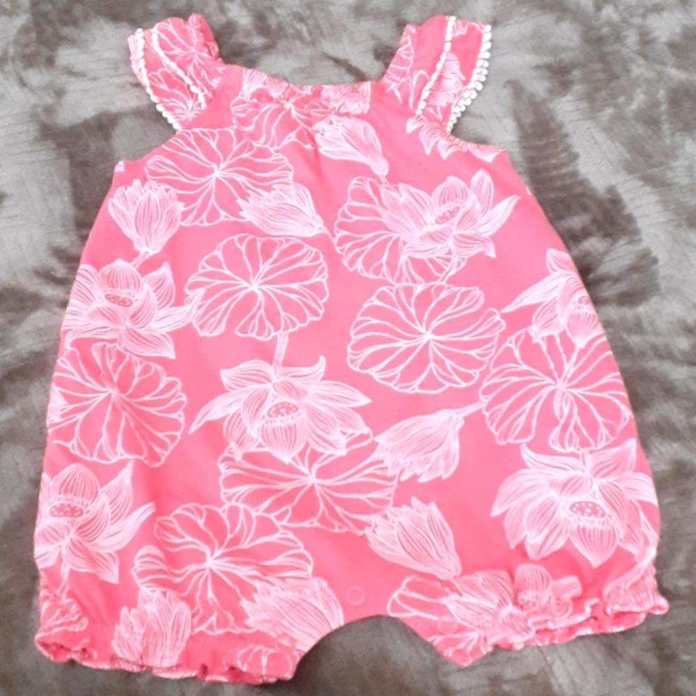 Pink short sleeve Romper